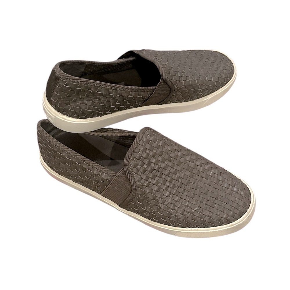 VINCE Woven Slip-On TAUPE GREY LOAFER Shoes